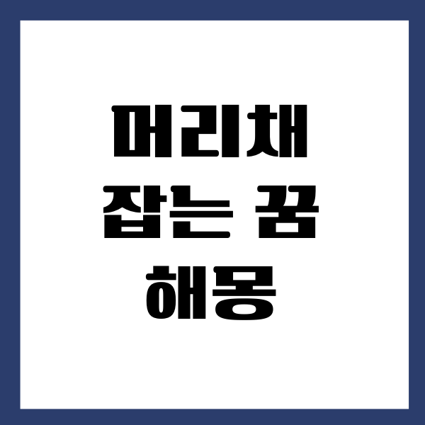 머리채 잡는 꿈, 머리카락 꿈 해몽 정보